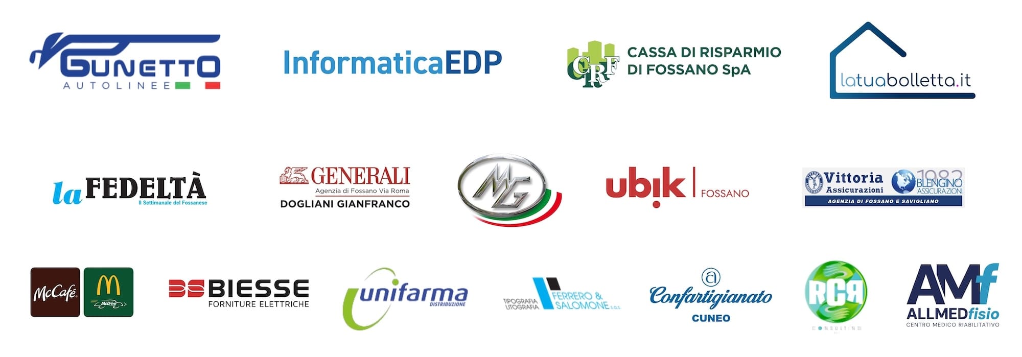 Sponsor e attività aderenti Local Hero Ascom Fossano Large Sponsor e attività aderenti Local Hero Ascom Fossano Large